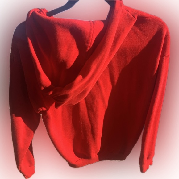 Women’s 80’s Full Zip Sweatshirt Made in the USA Red Retro - Picture 3 of 4